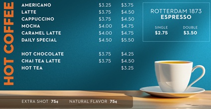 Crow's Nest Café (AKA Exploration's Café Menu Part One