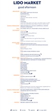 Typical Lido Market Lunch Menu - Eight